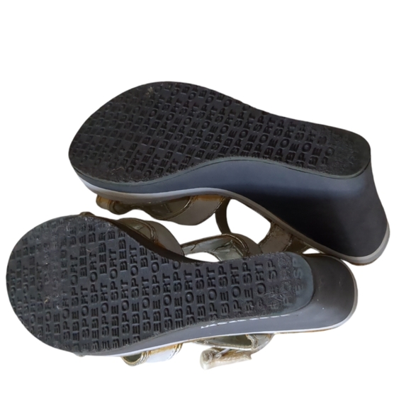 BEBE Sport White and Grey Platform Size 7 - Picture 2 of 13